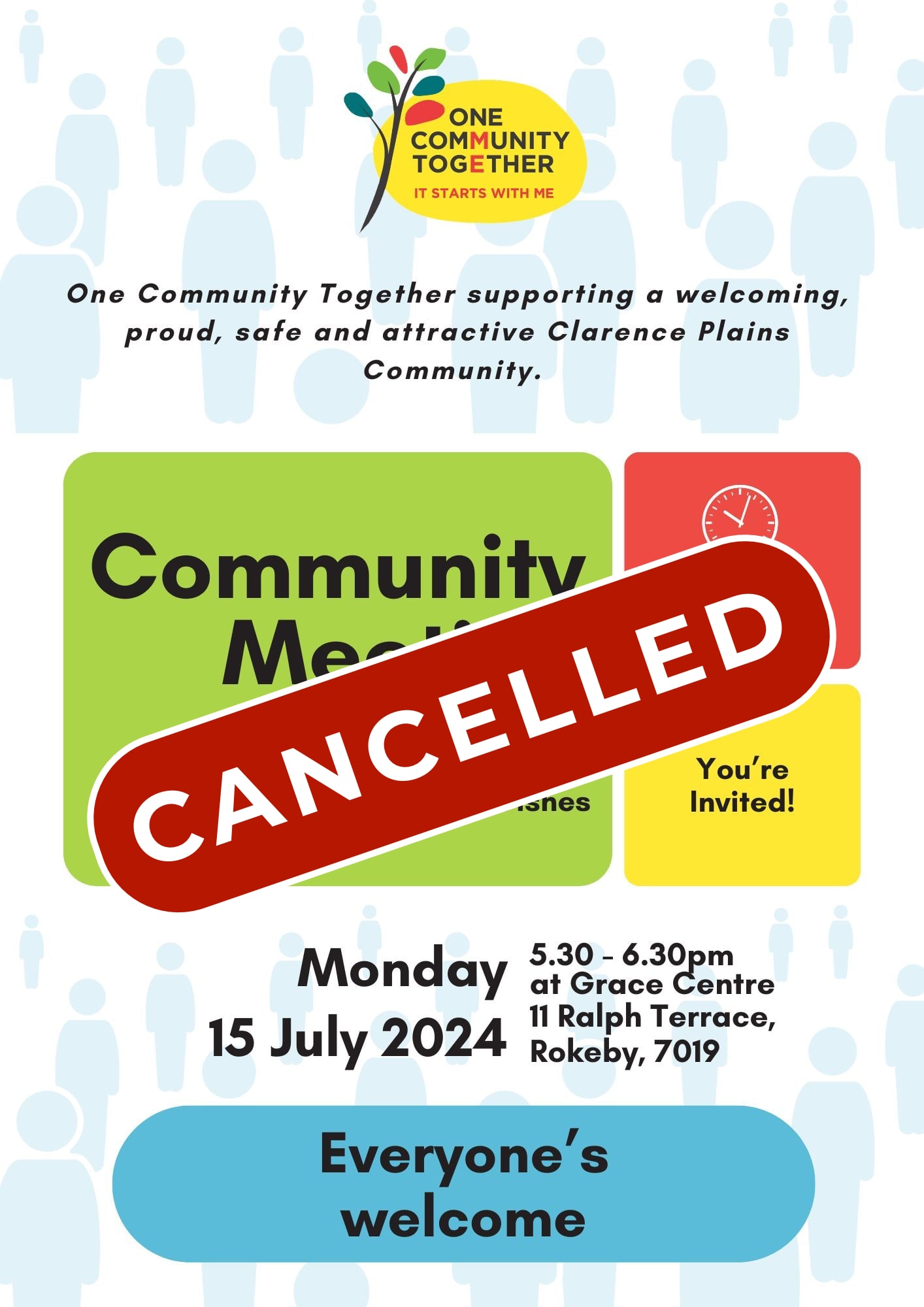 Community Meeting Cancelled